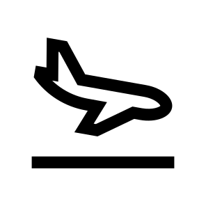 Aircraft Arrival Icon Symbol Vector icon