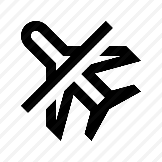 Airplane Departure Cancel Icon Symbol preview