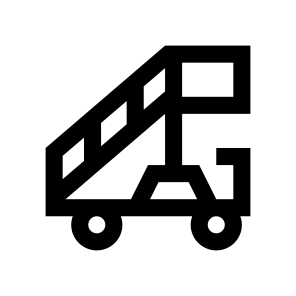 Airport Airfield Plane Ladder Stairs Airplane icon
