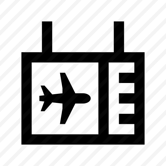 Airport Schedule Of Departures Arrivals Navigation Pointer Sign preview