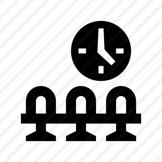 Airport Waiting Hall Lounge Chairs Clock Time preview
