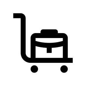 Luggage Suitcase Bag Transportation Trolley icon