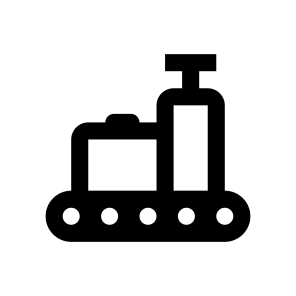 Luggage Transportation Conveyer Belt Icon icon
