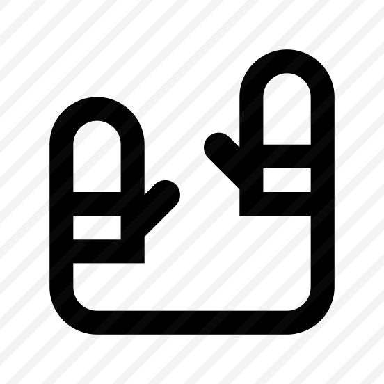 Mittens One Icon Symbol Vector preview