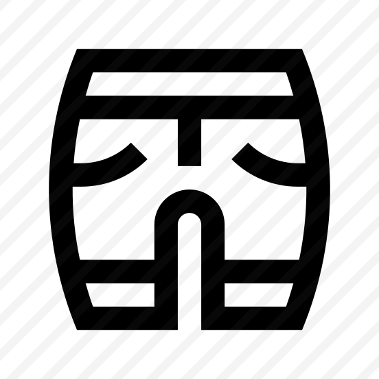 Shorts Clothes Icon Symbol Vector preview