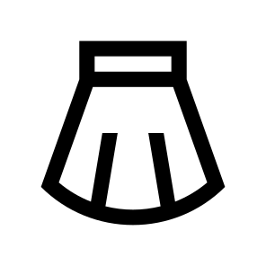 Skirt Fashion Icon Symbol Vector icon