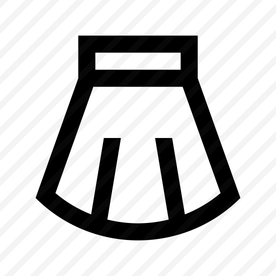Skirt Fashion Icon Symbol Vector preview