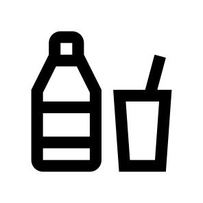 Bottle Glass Lemonade Soda Drink icon