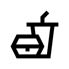 Fast Food Burger Cola Drink Box icon