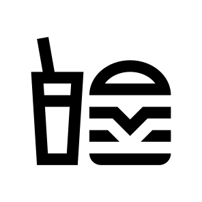 Fast Food Burger Soda Nutrition Line icon