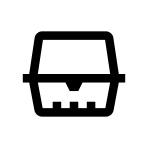 Fast Food Container Packaging Icon icon