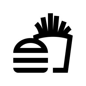Fast Food French Fries Burger Nutrition Line icon