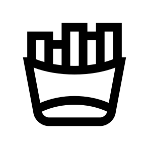 Fast Food French Fries Potatoes Nutrition icon
