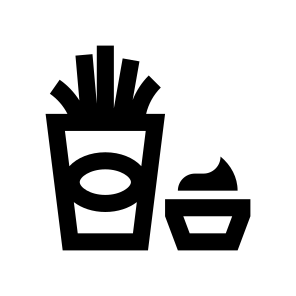Fast Food French Fries Potatoes Sauce Nutrition icon