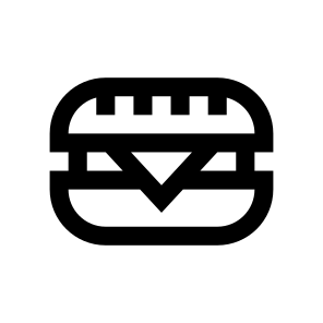 Fast Food Sandwich Nutrition One Line icon