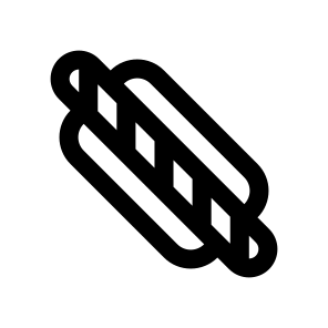 Hot Dog Sausage Bun Sauce Fast Food icon