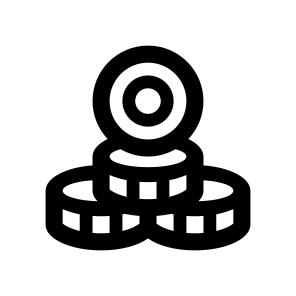 Coins Money Cash Five Icon icon