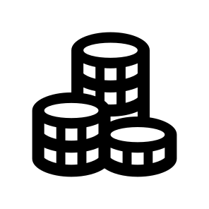 Coins Money Cash Four Icon icon
