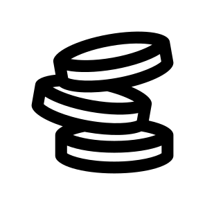 Coins Money Cash Nine Icon icon