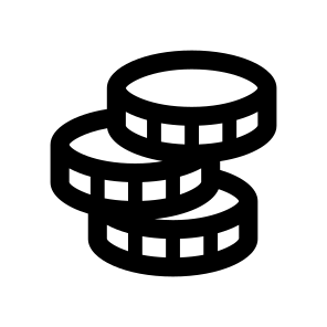 Coins Money Cash Three Icon icon