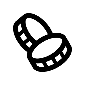 Coins Money Cash Two Icon icon