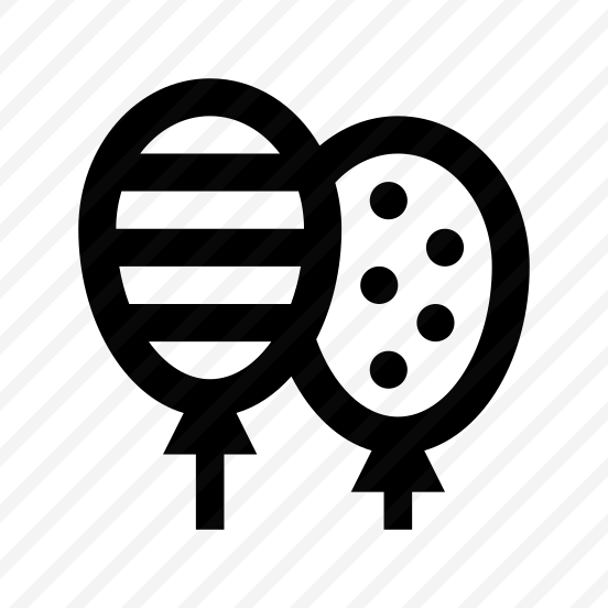 Birthday Balloons Gift Present Decoration Two Line preview