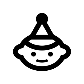 Birthday Boy Cap Line Icon icon