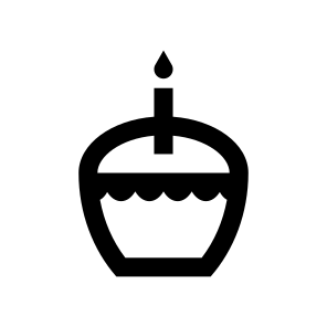 Birthday Cake Dessert Sweet Line icon