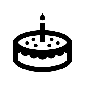 Birthday Cake Dessert Sweet Seven Line icon
