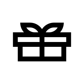 Birthday Gift Present Box Two Line icon