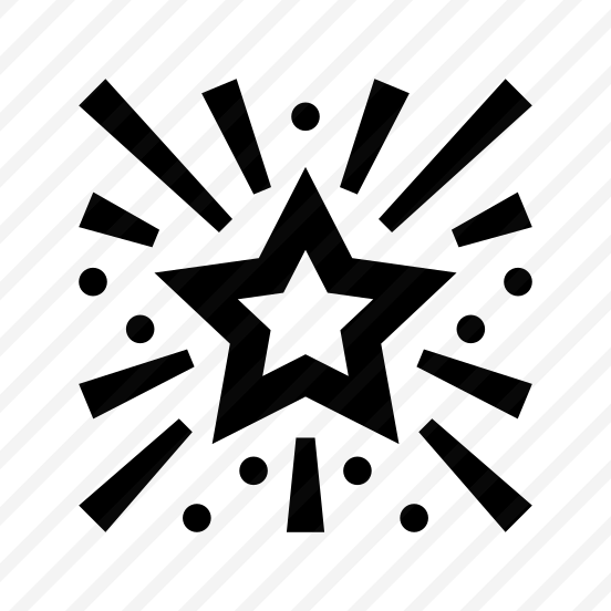 Birthday Salute Firework Star One Line preview