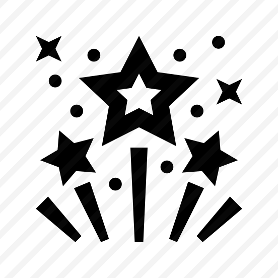 Birthday Salute Firework Star Two Line preview