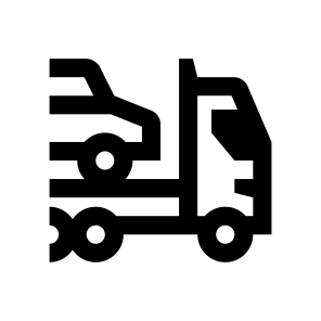 Transport Delivery Vehicles Truck Auto Transporter Car One icon