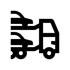 Transport Delivery Vehicles Truck Auto Transporter Car Two icon