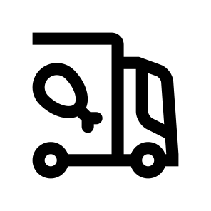 Transport Delivery Vehicles Truck Lorry Commercial Vehicle Freight Car Food Three icon