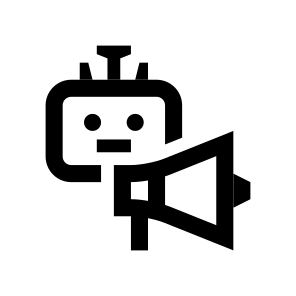 Bot Assistant Agitation Speaker Line icon