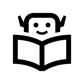 Bot Assistant Book Reading Line icon