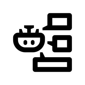 Bot Assistant Chat Communication One Line icon