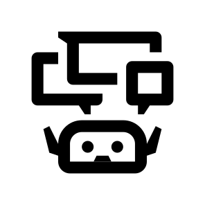Bot Assistant Chat Communication Two Line icon
