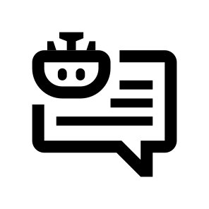 Bot Assistant Chat Message Line icon