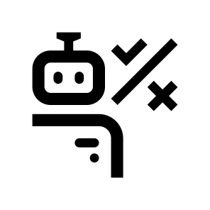 Bot Assistant Confirm Cancel Line icon