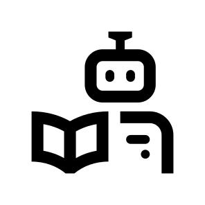 Bot Assistant Reader Reading Line icon