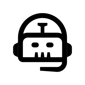 Bot Assistant Support Operator One Line icon