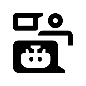 Bot Assistant User Communication One Line icon