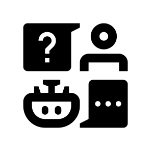 Bot Assistant User Communication Two Line icon