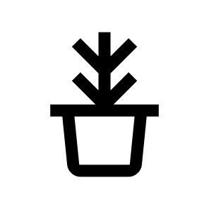 Flower Plant Herb Pot Icon icon