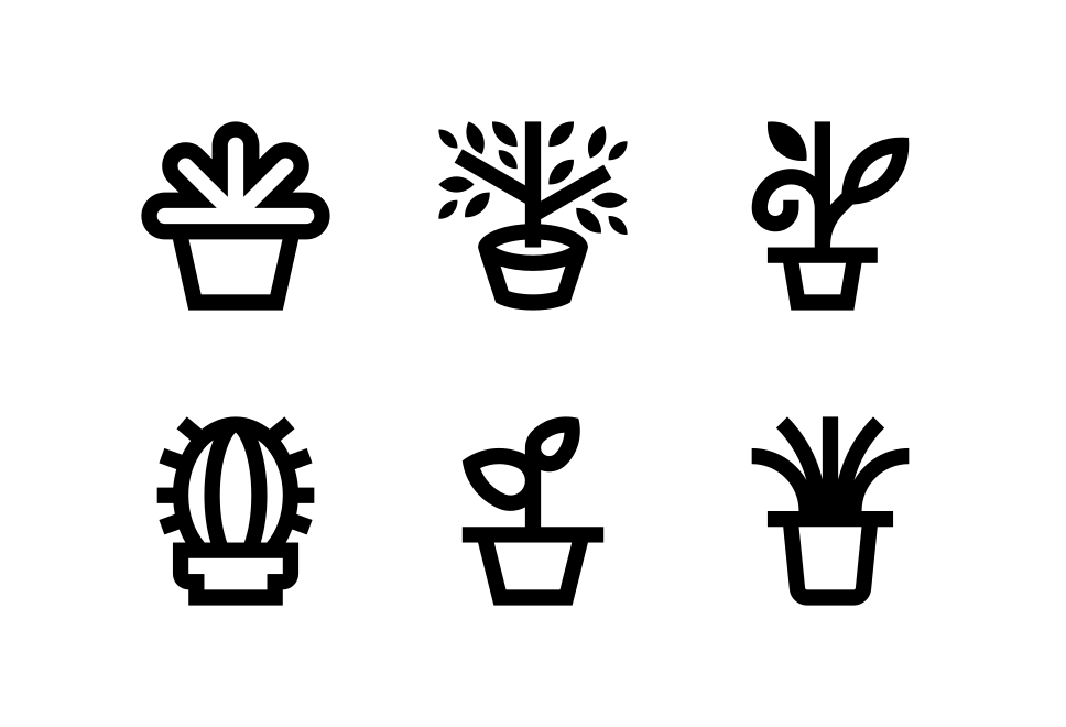 Flower Pots Large Set Preview