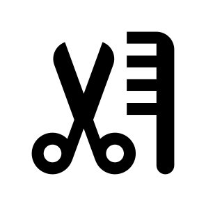 Scissors Comb Barbershop Icon Symbol icon