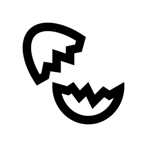 Chicken Egg Shell Broken Icon icon
