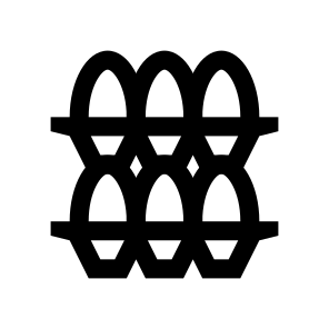 Chicken Egg Tray Dozen One icon